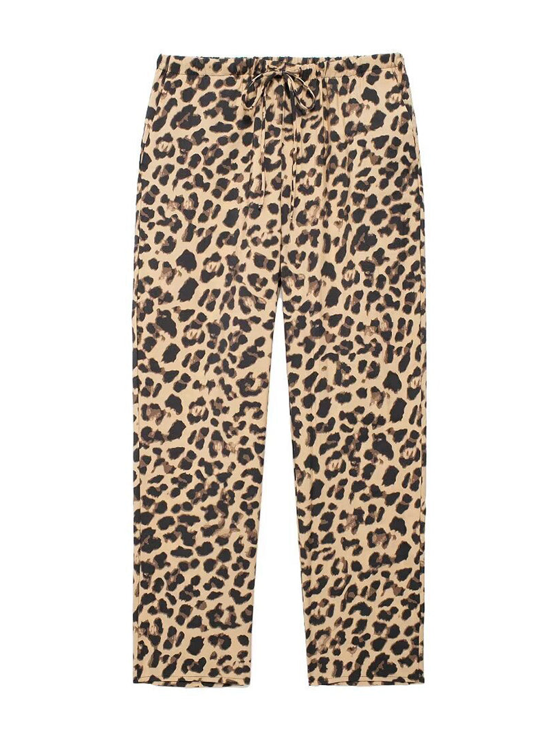 Leopard Wide-Leg Pants