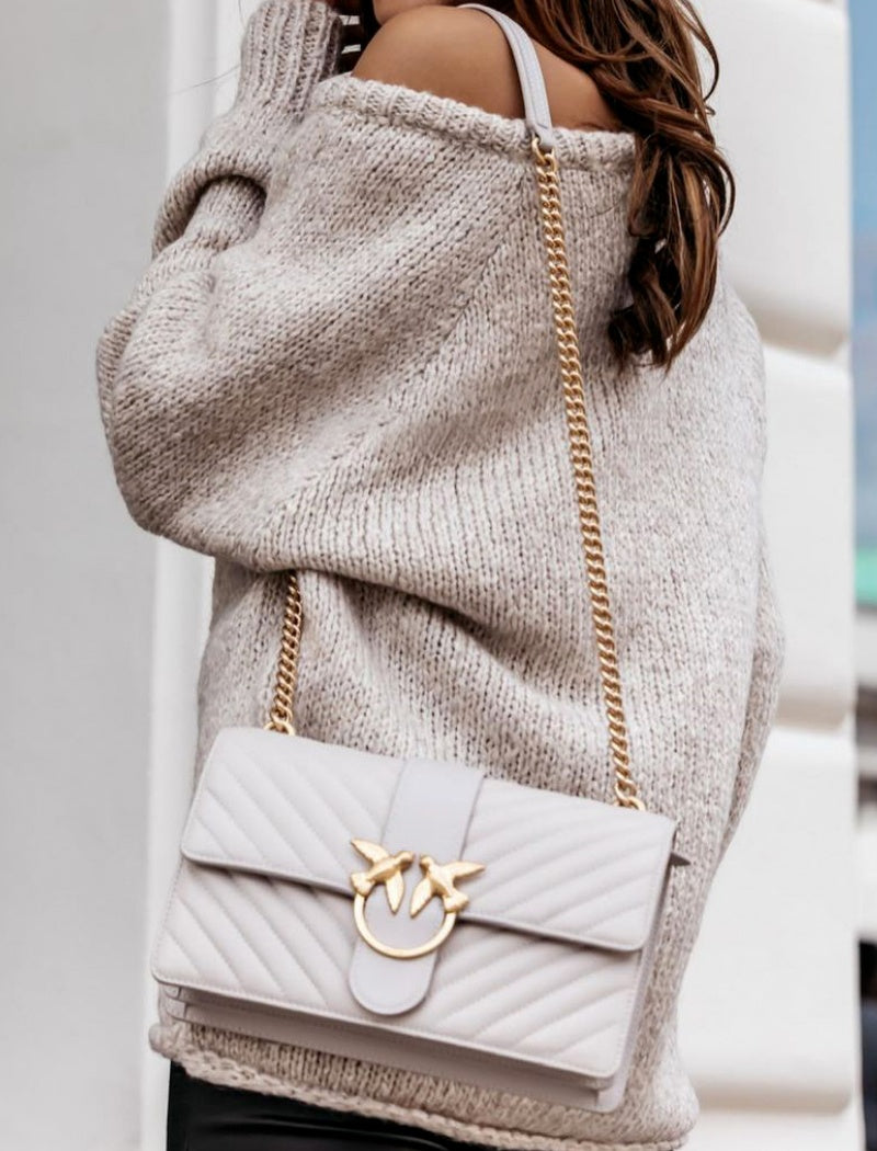 Off Shoulder Knit Pullover