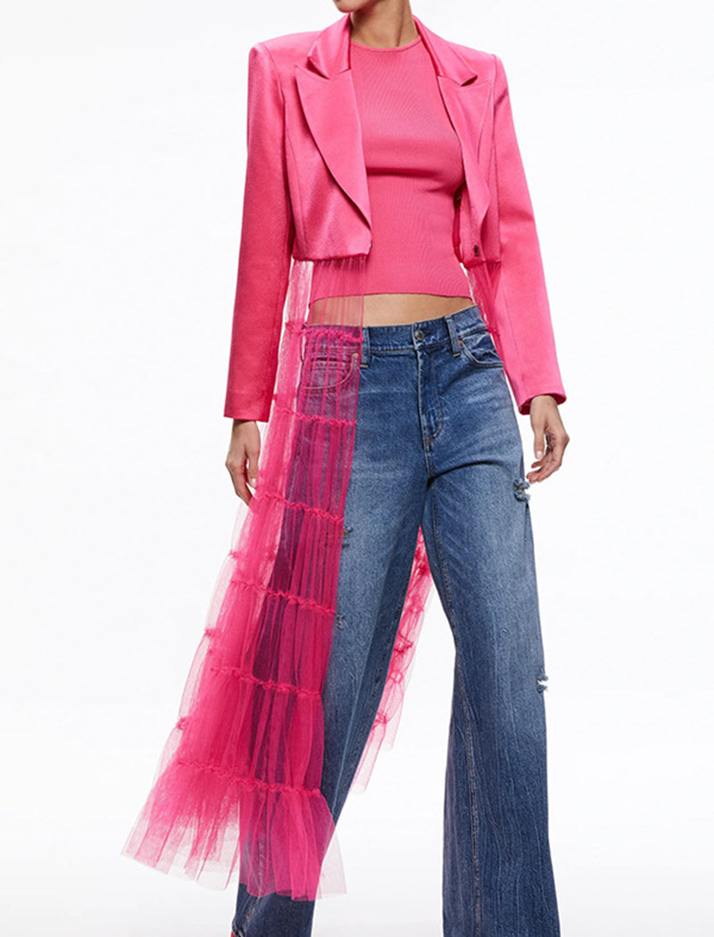 Satin Collared Blazer