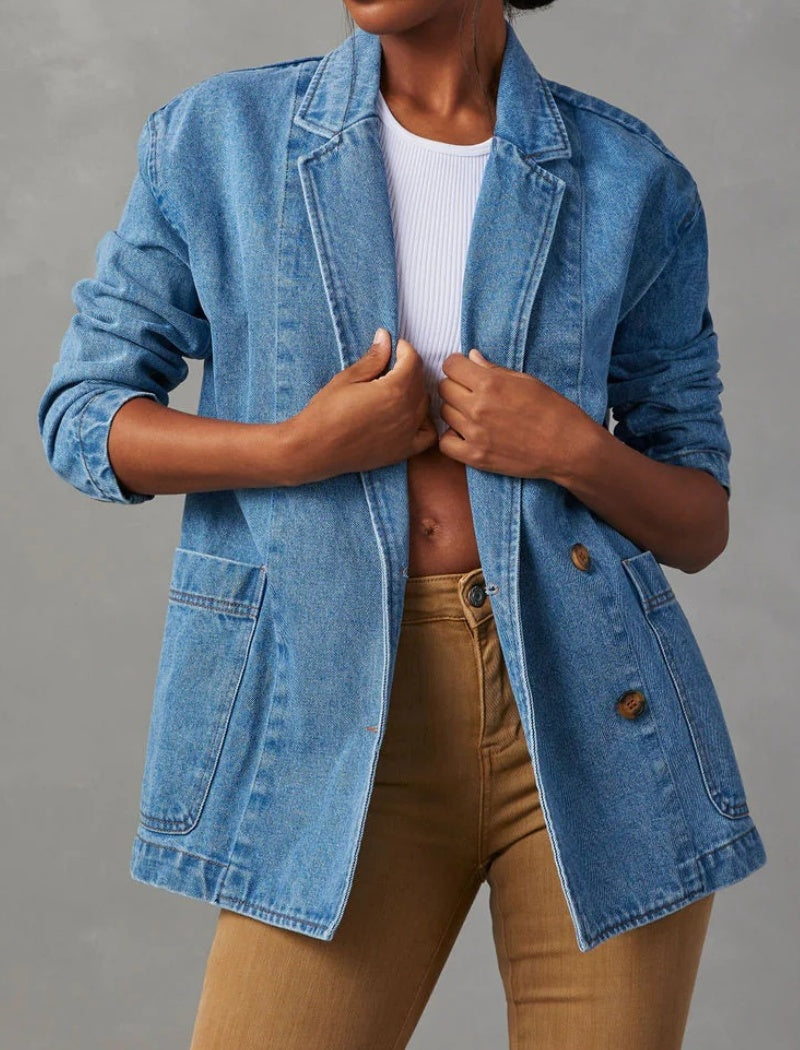 Casual Denim Blazer
