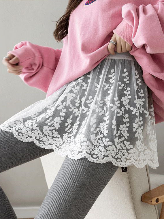 Floral Sheer Mini Skirt