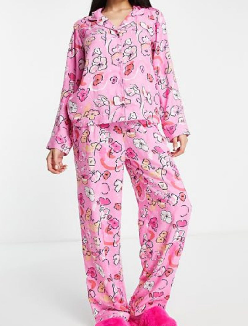 Floral Print Pajama Set