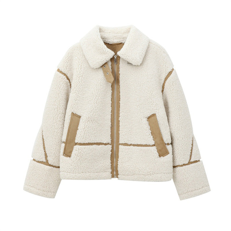 Shearling Zip-Up Jacket