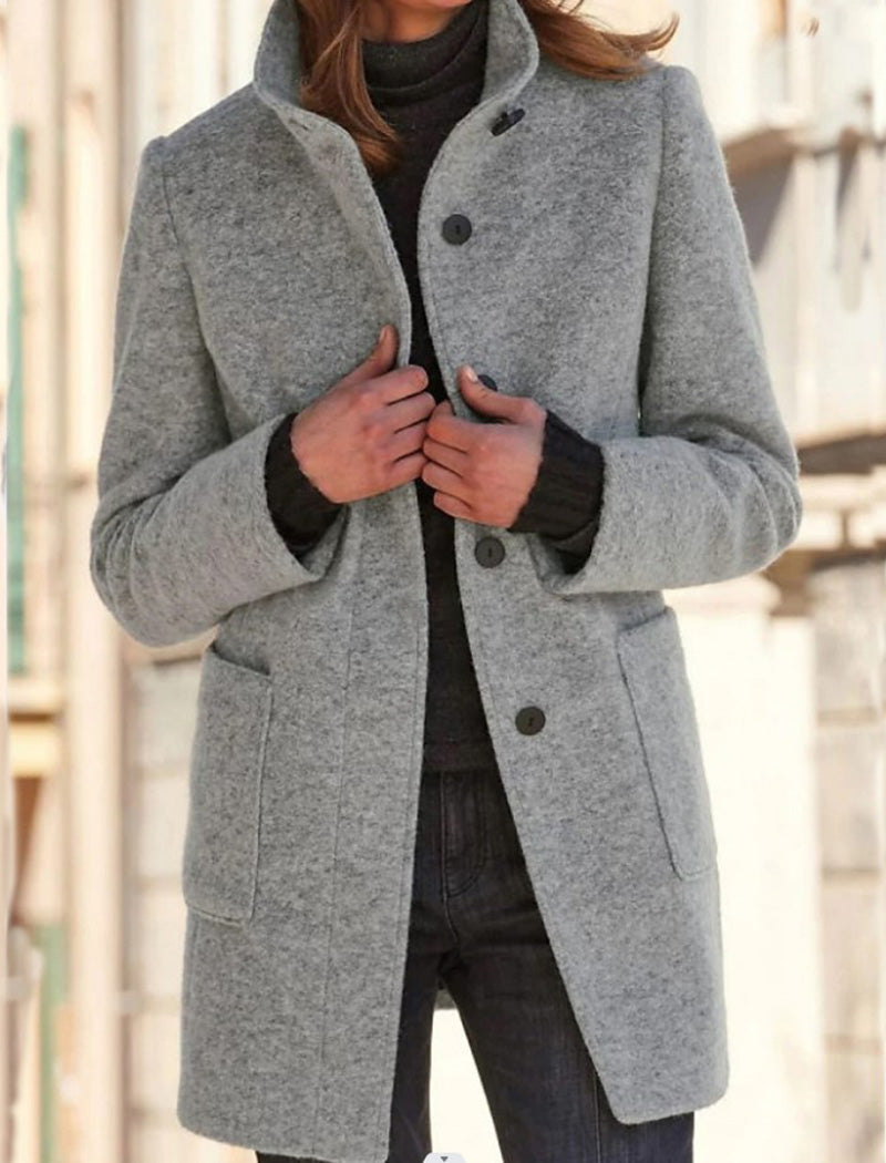 Tailored Button-Up Coat