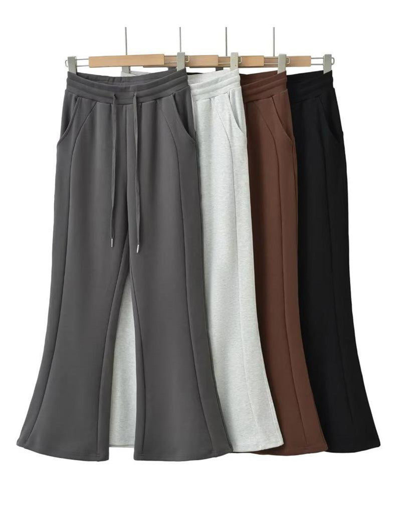 Wide-Leg Drawstring Pants