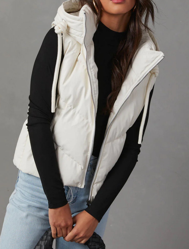 Zip Closure Puffer Vest