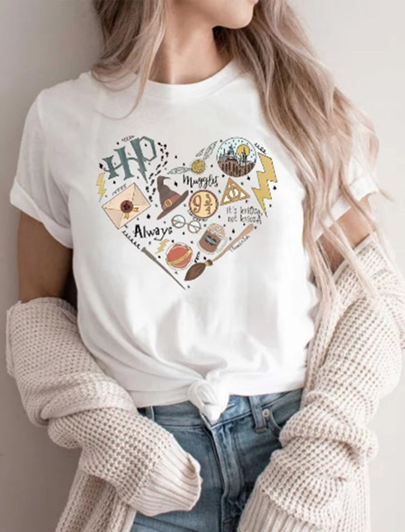 Casual Printed Crewneck T-Shirt