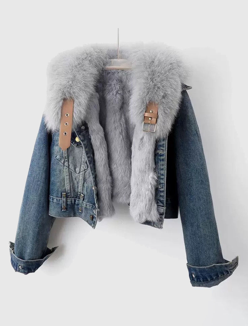 Faux Fur Collar Coat