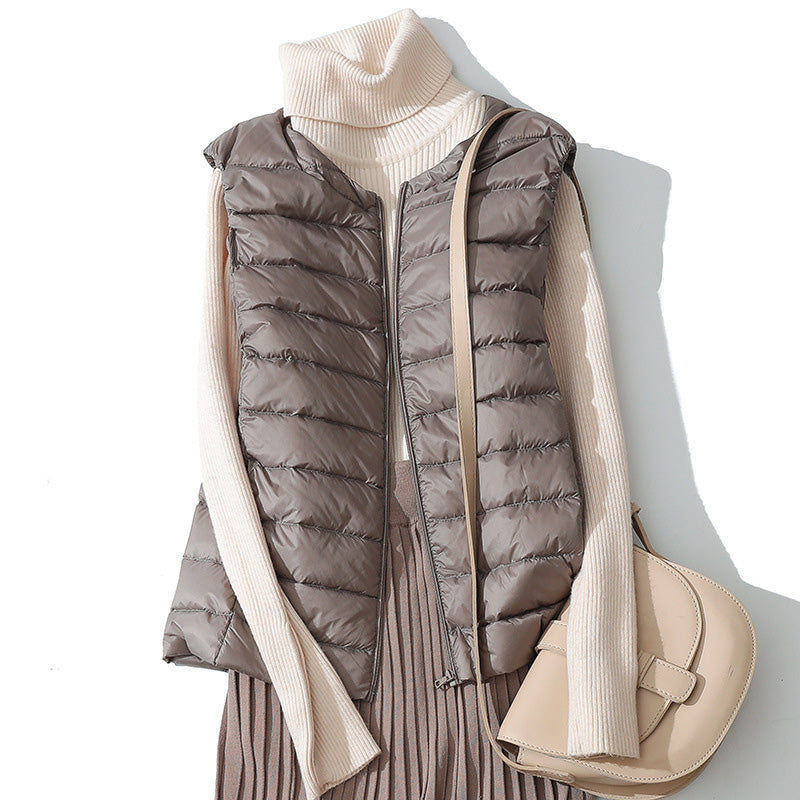 Lightweight Padded Zip-Up Vest