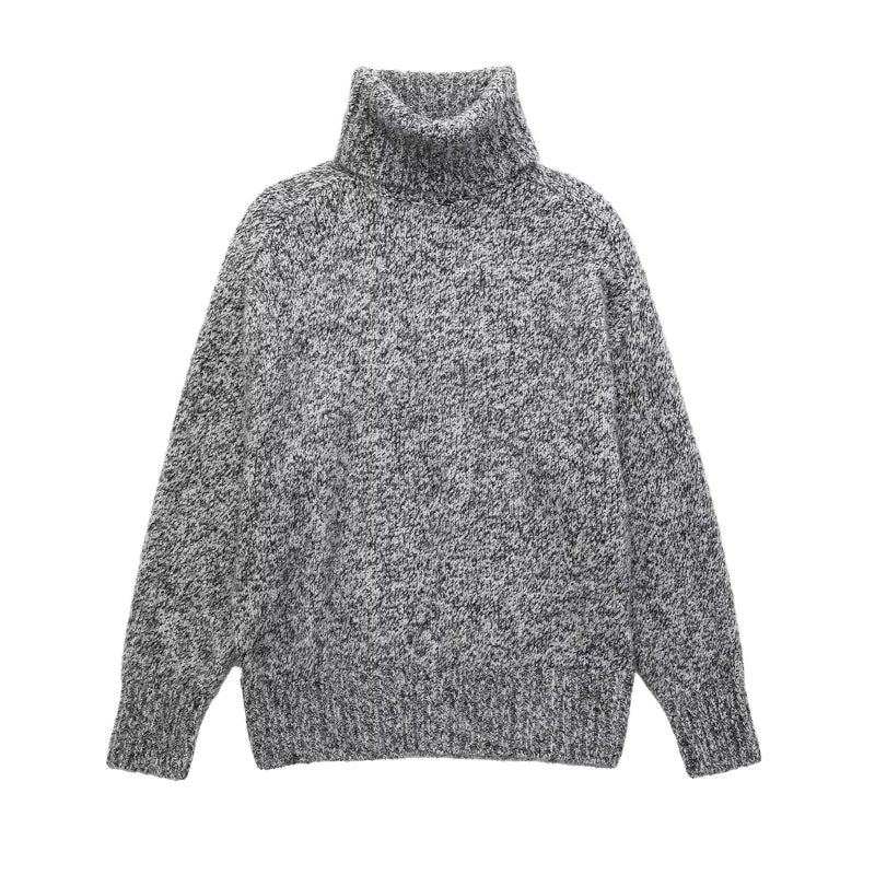 Ribbed Long Sleeve Turtleneck Sweater