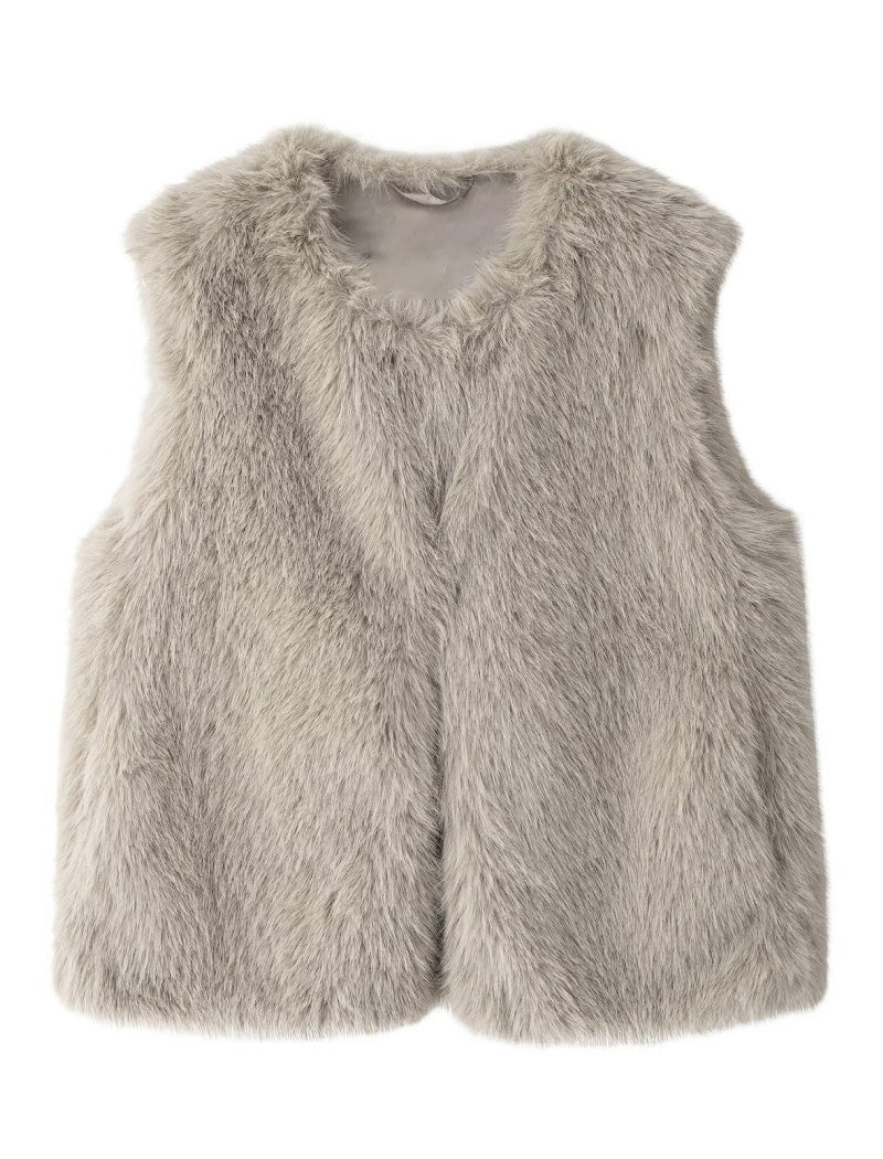 Faux Fur Sleeveless Vest