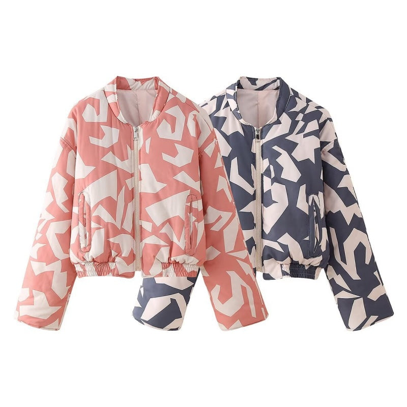 Graphic Printed Bomber Jacket