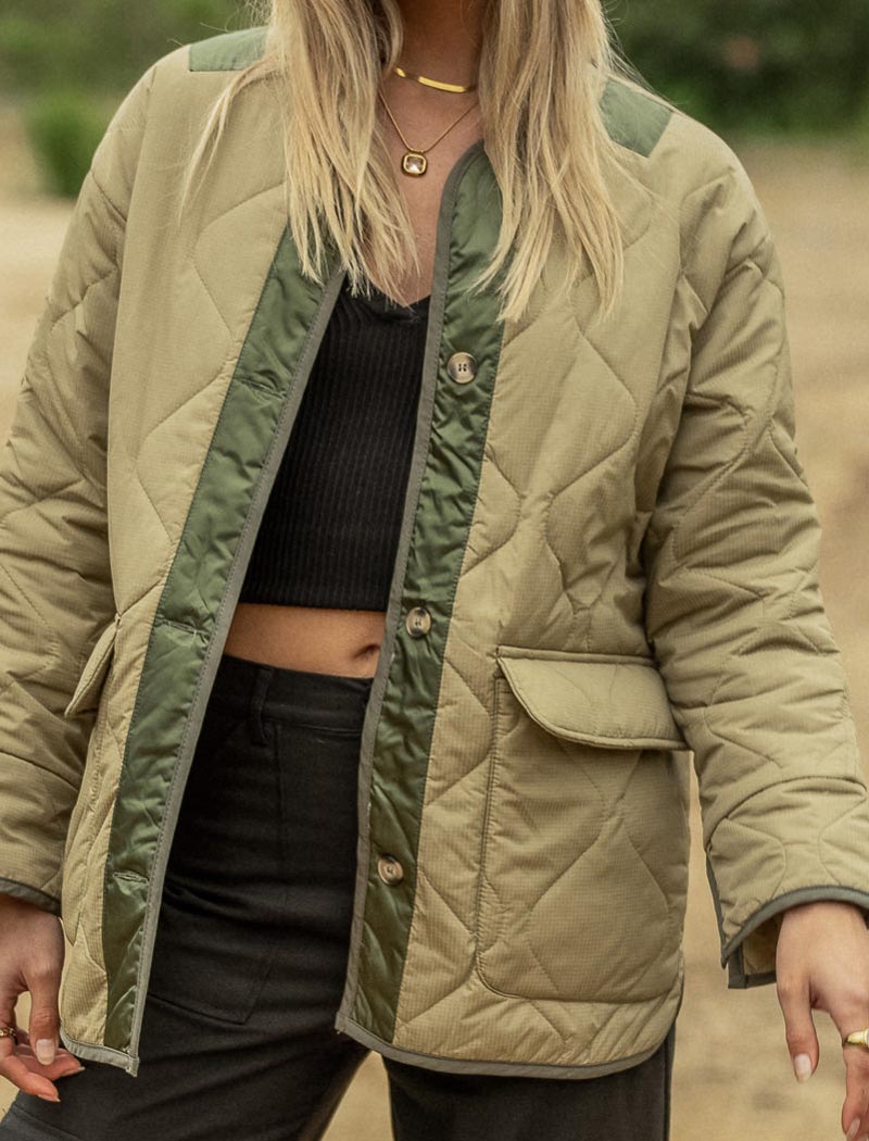 Quilted Colorblock Jacket