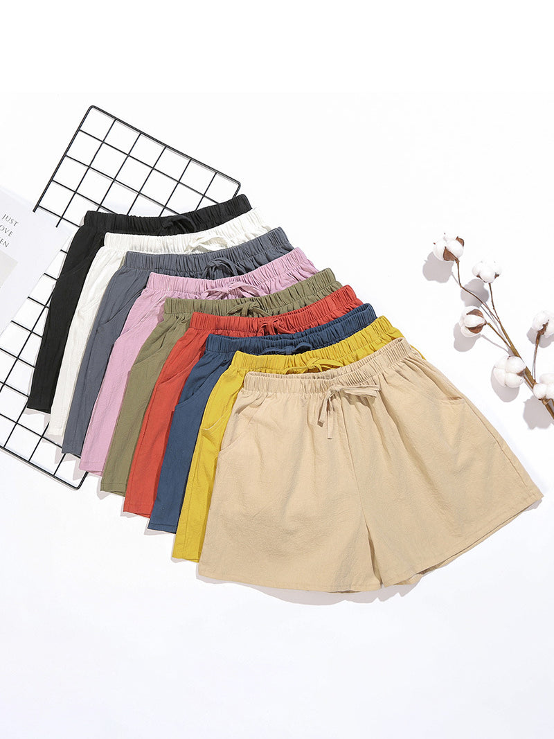 Drawstring Waist Casual Shorts