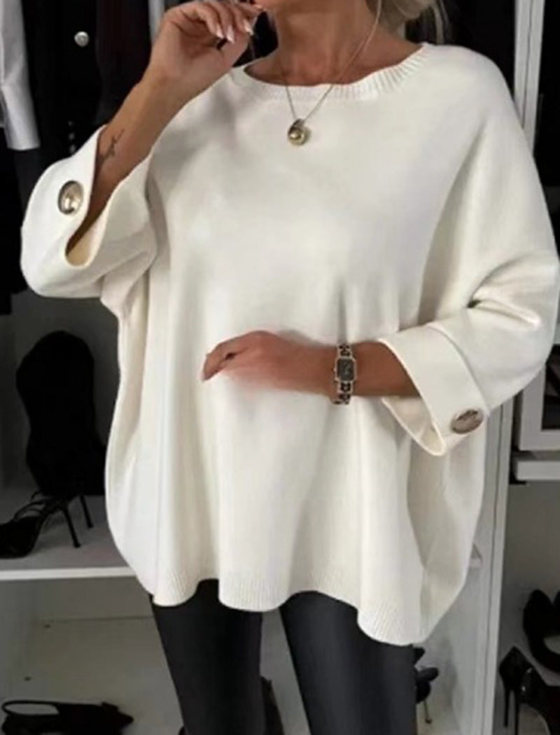 Relaxed Buttoned Knit Top