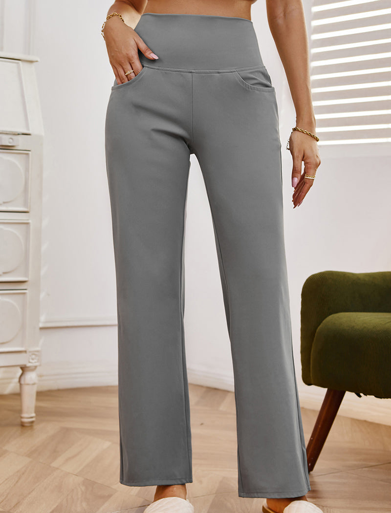 Wide-Leg Lounge Pants with High Waist