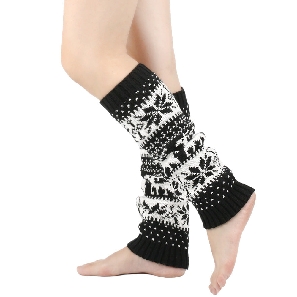 Reindeer Patterned Leg Warmers