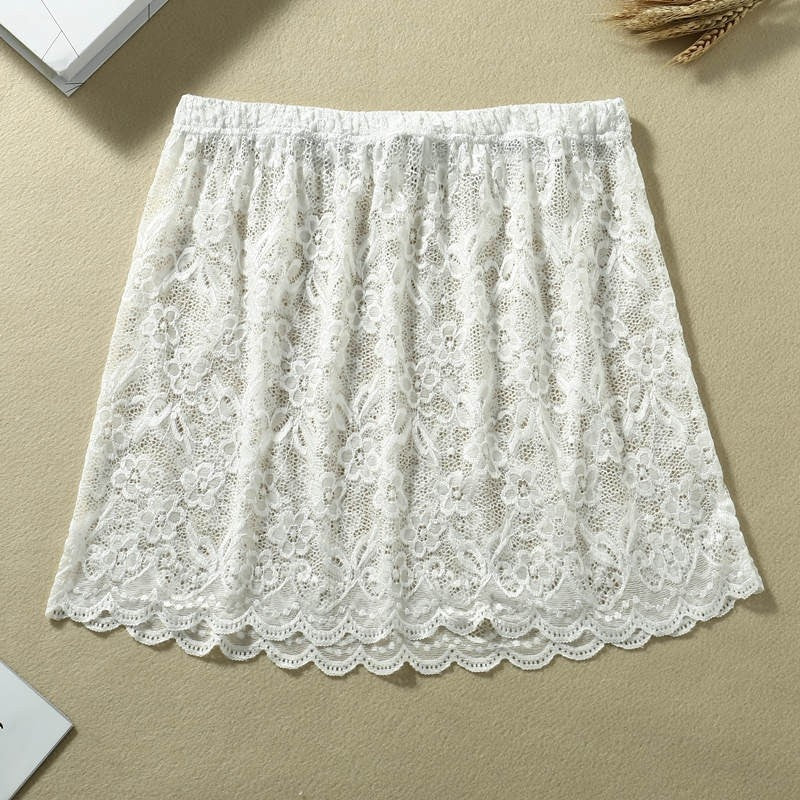 Scalloped Lace Mini Skirt