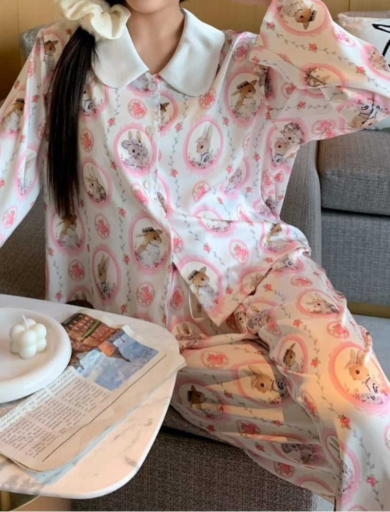 Floral Print Lounge Pajama Set