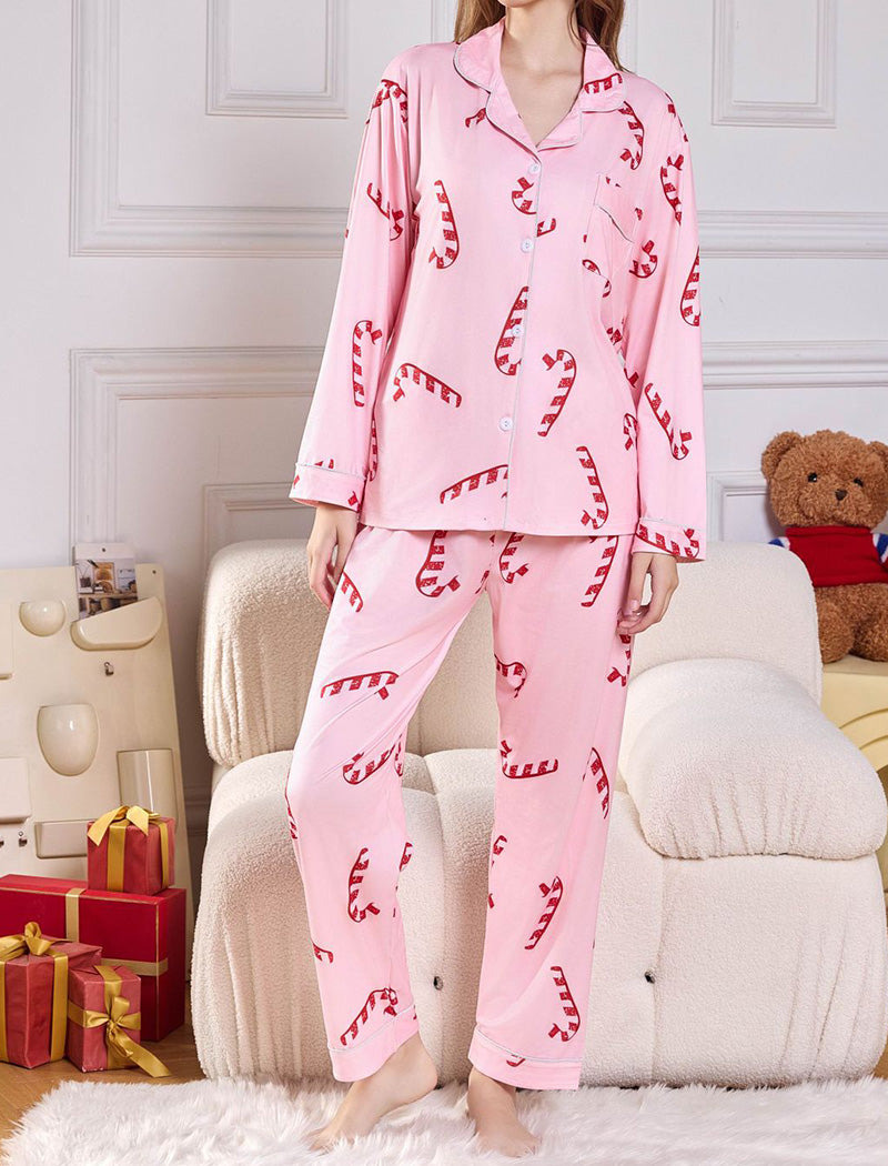 Festive Snowman Print Pajama Set
