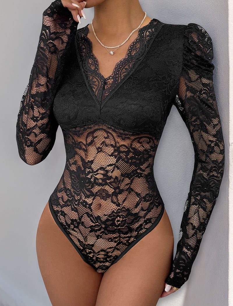 Lace Long Sleeve Bodysuit