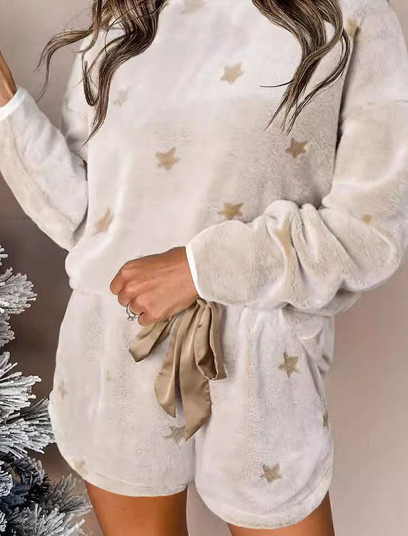 Cozy Star Print Lounge Set
