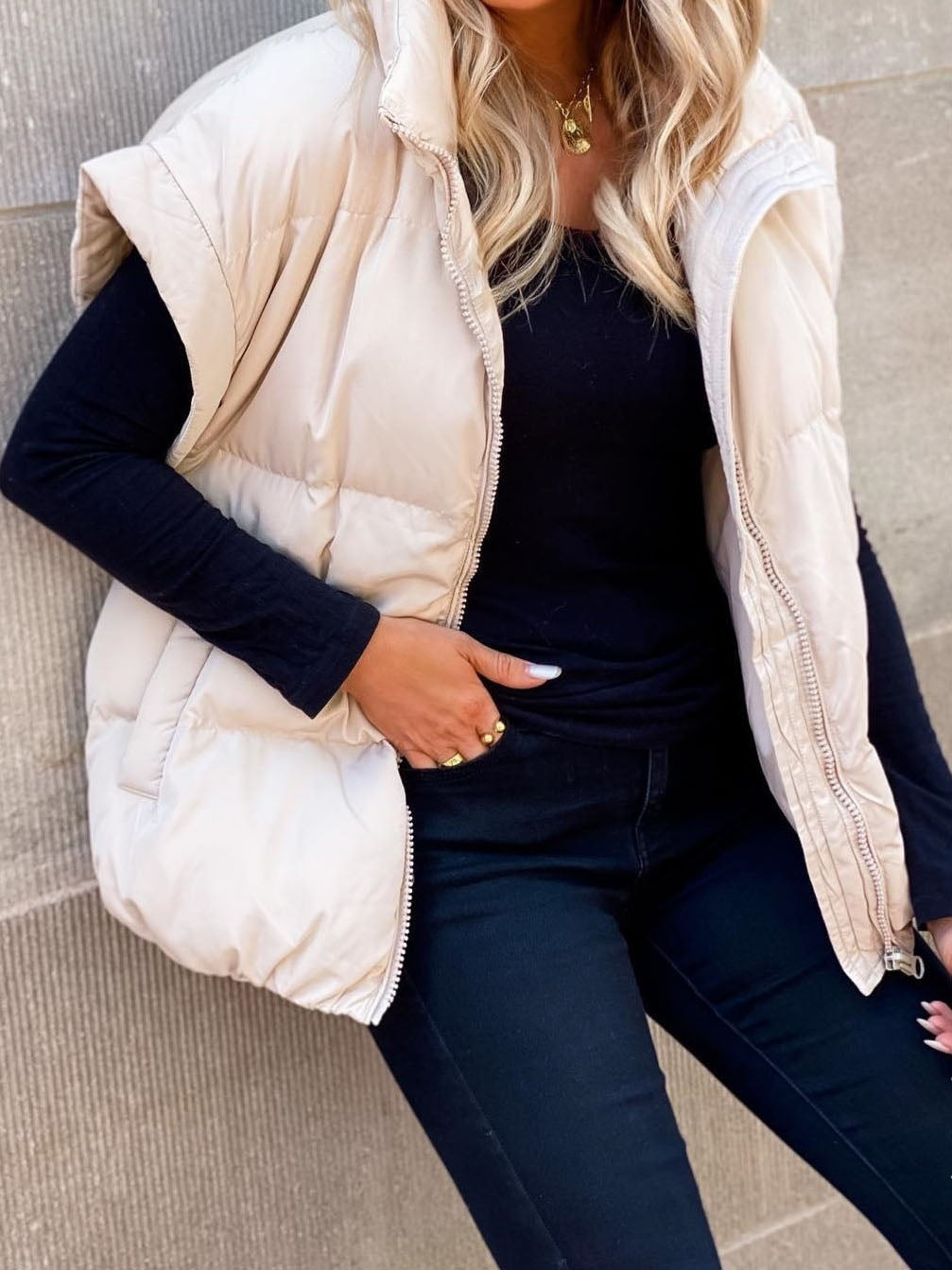 Sleeveless Quilted Puffer Vest