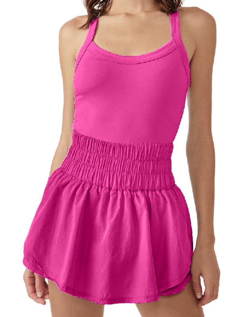Ruched Waist Cami Romper