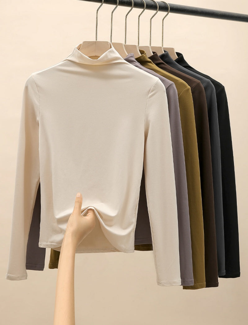 Slim-Fit Turtleneck Long-Sleeve Top