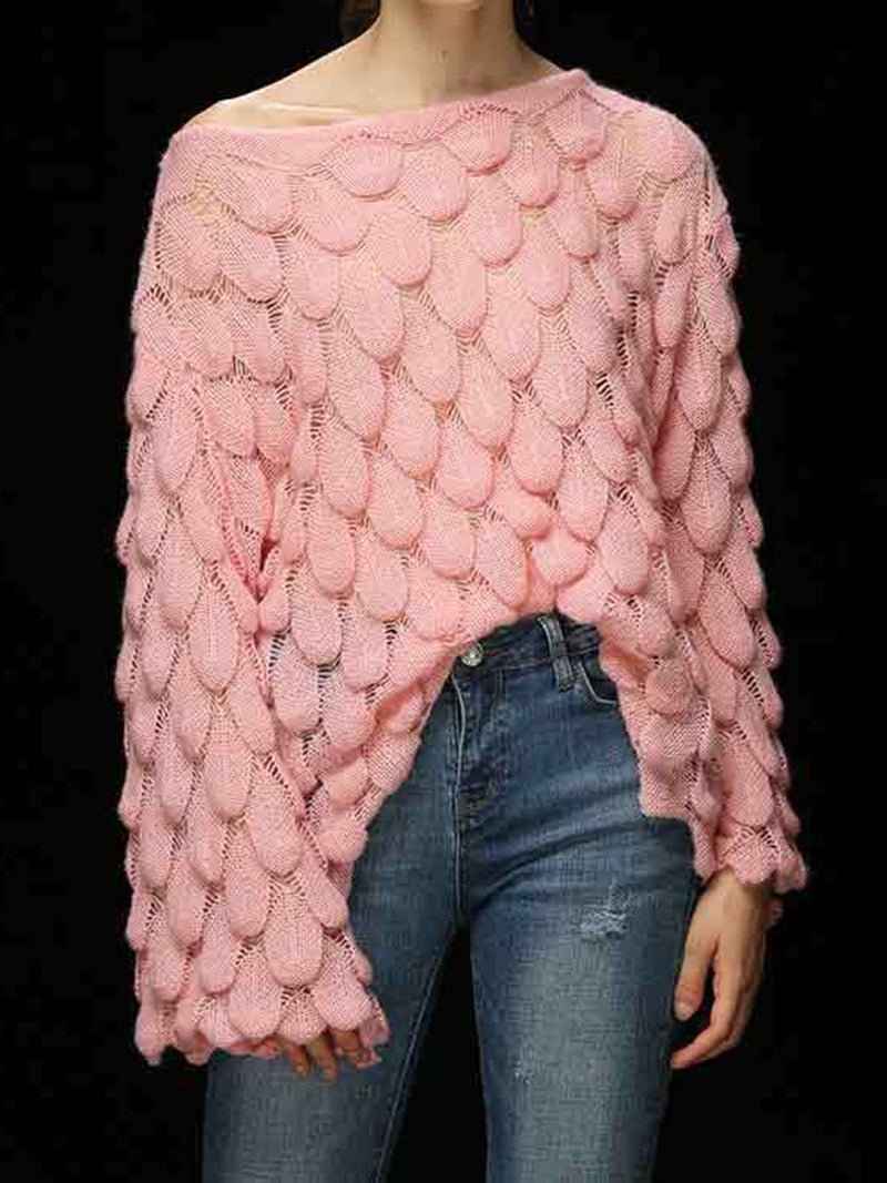 Solid One-Shoulder Sweater