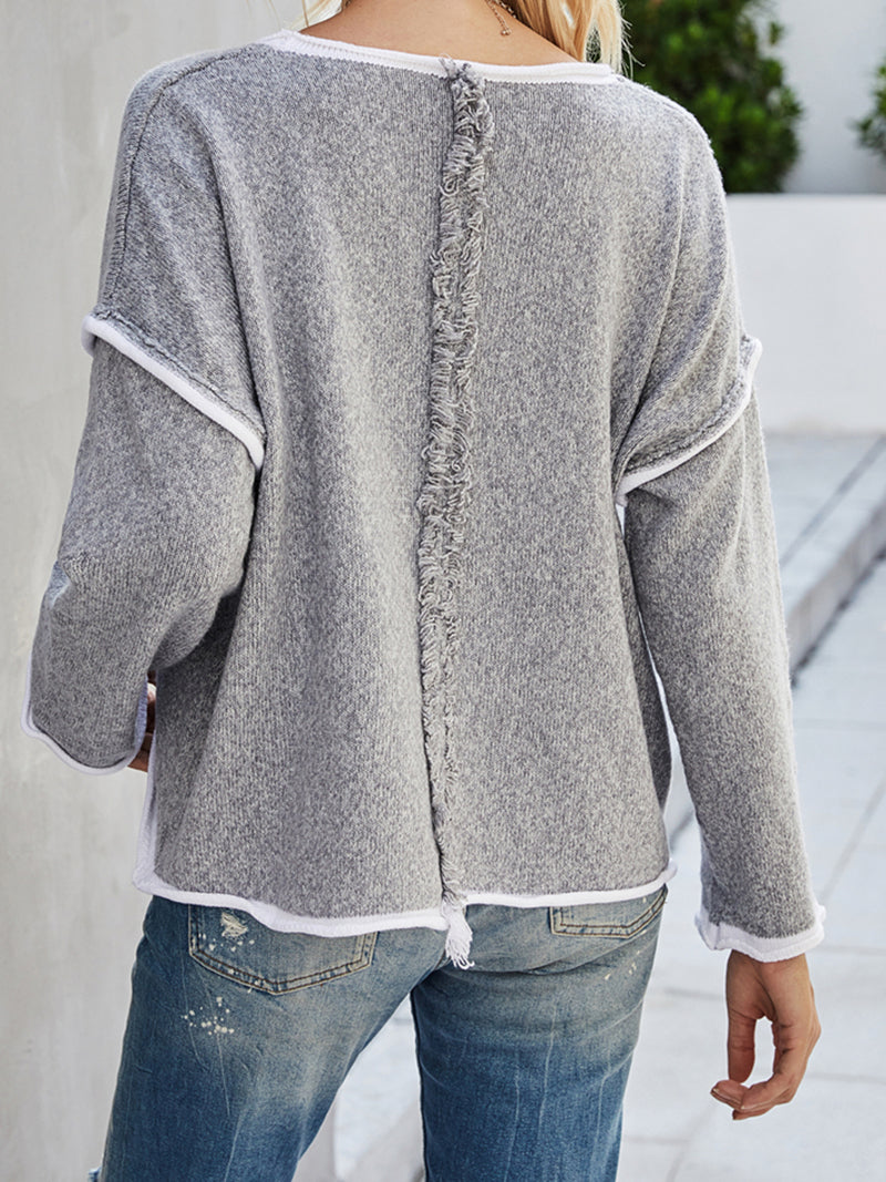 Fringe Crew Neck Sweater