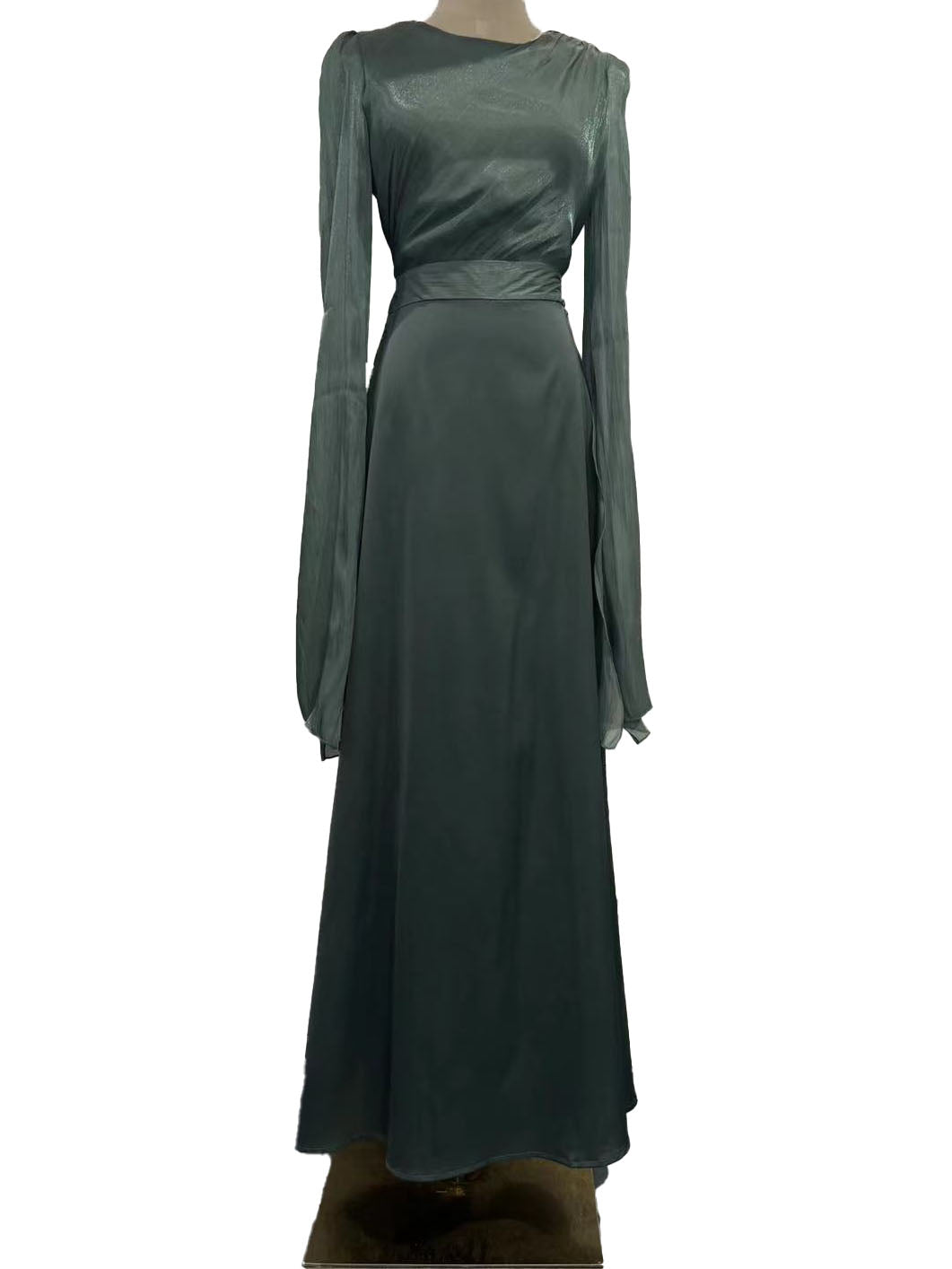 Draped Sleeves Bodycon Maxi Dress