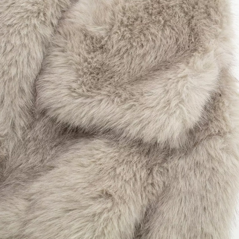 Cropped Faux Fur Jacket