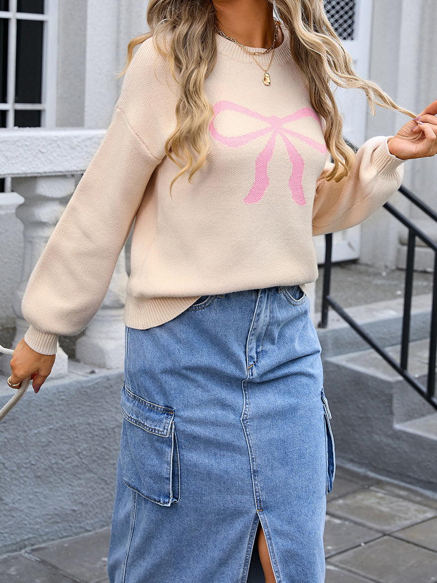Bow Graphic Sweater