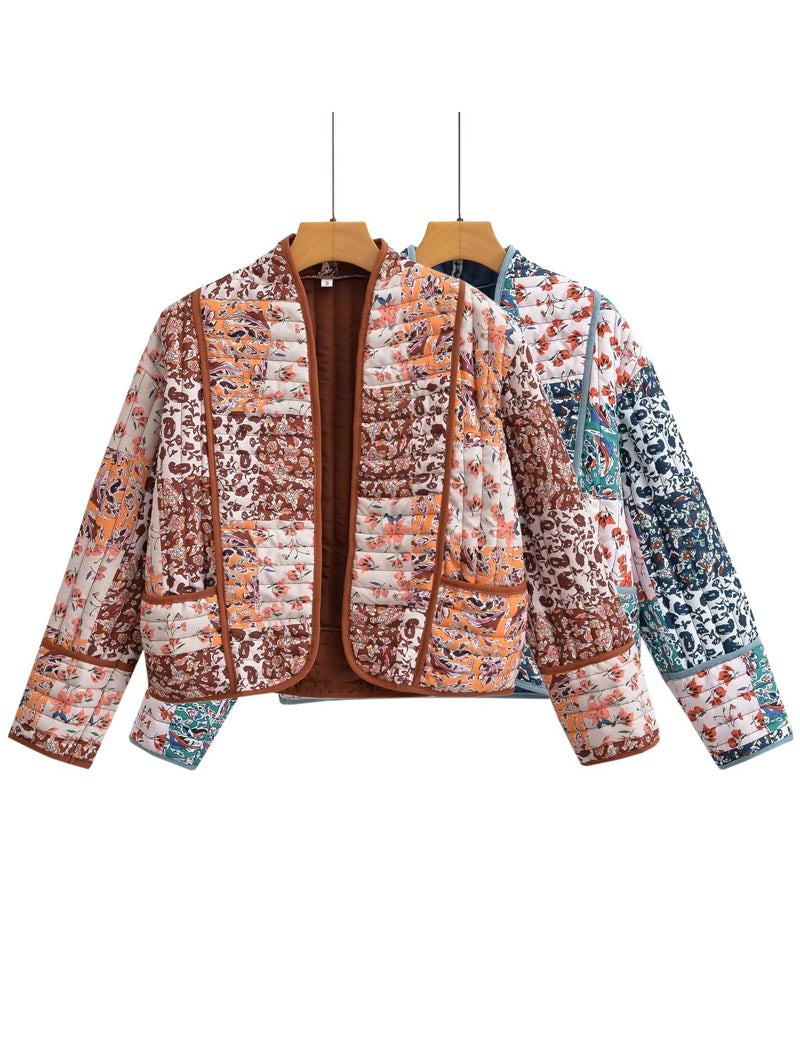 Patchwork Cropped Jacket