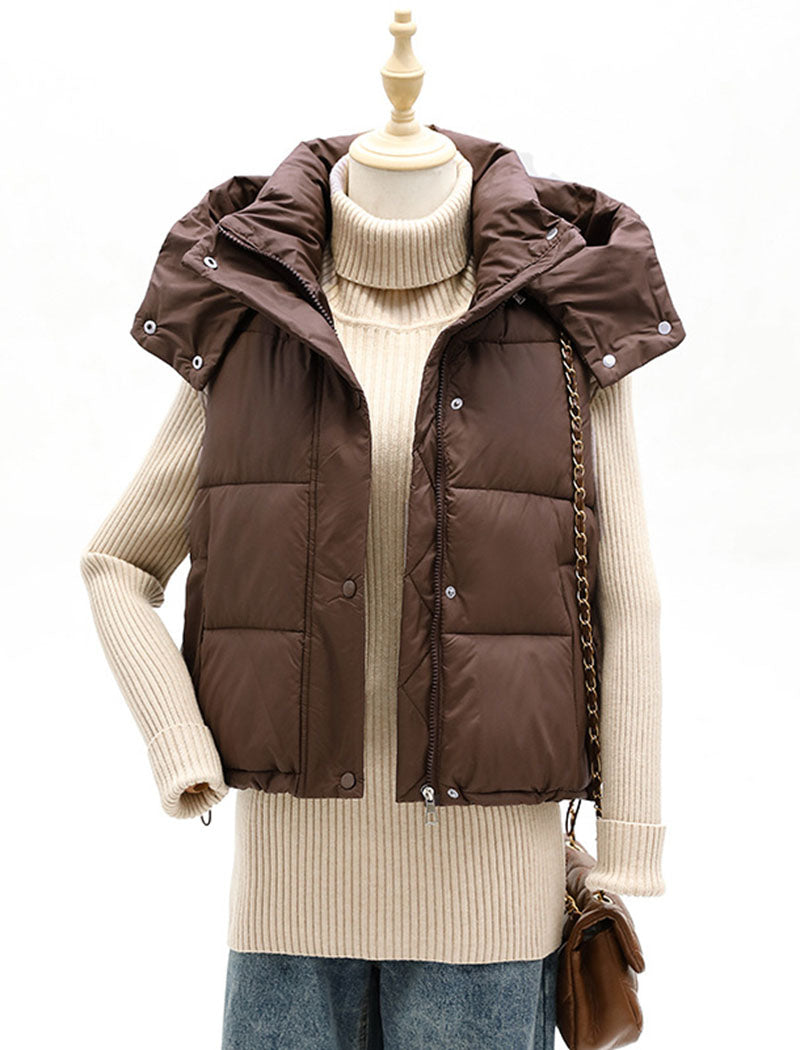 Hooded Quilted Puffer Vest