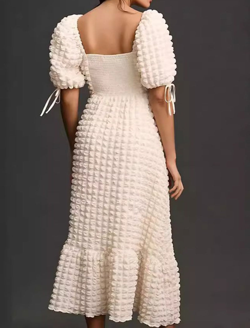 Short Sleeve French Tie Dress