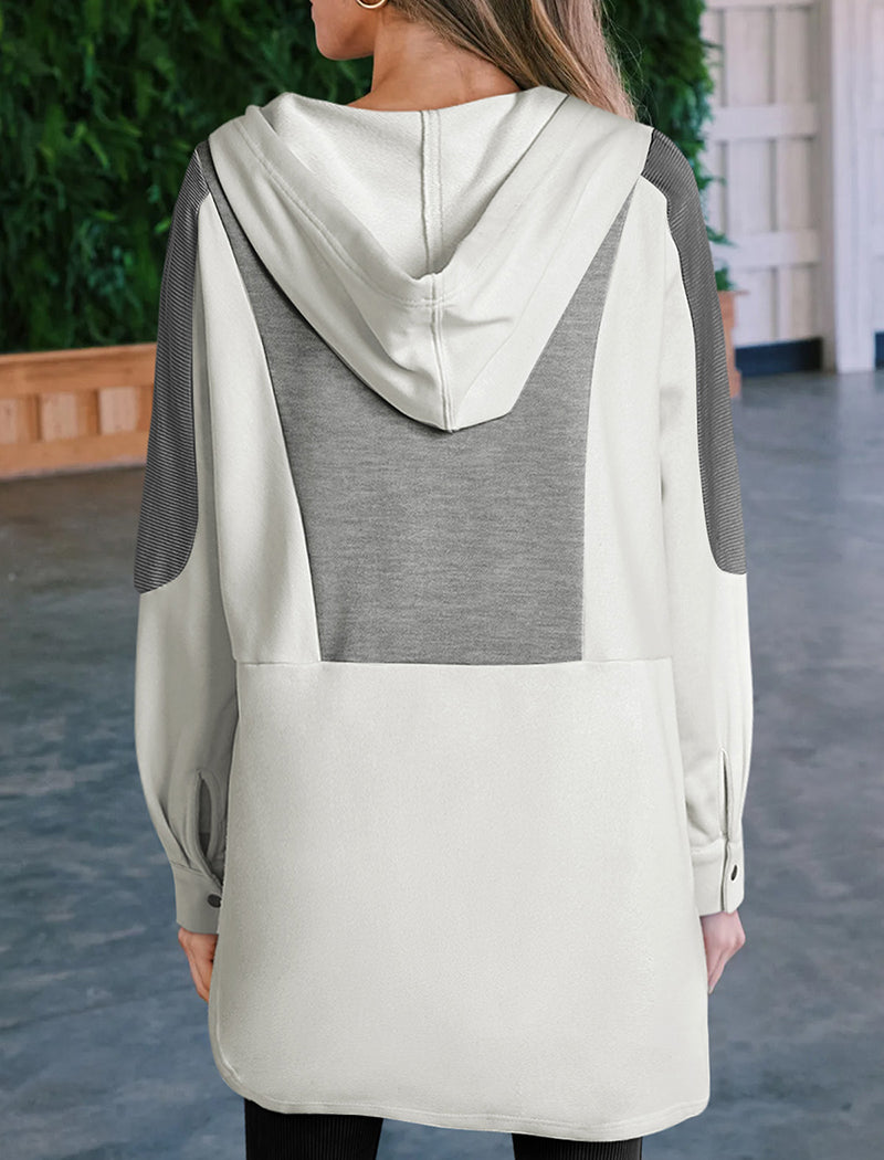 Colorblock Hoodie with Pockets