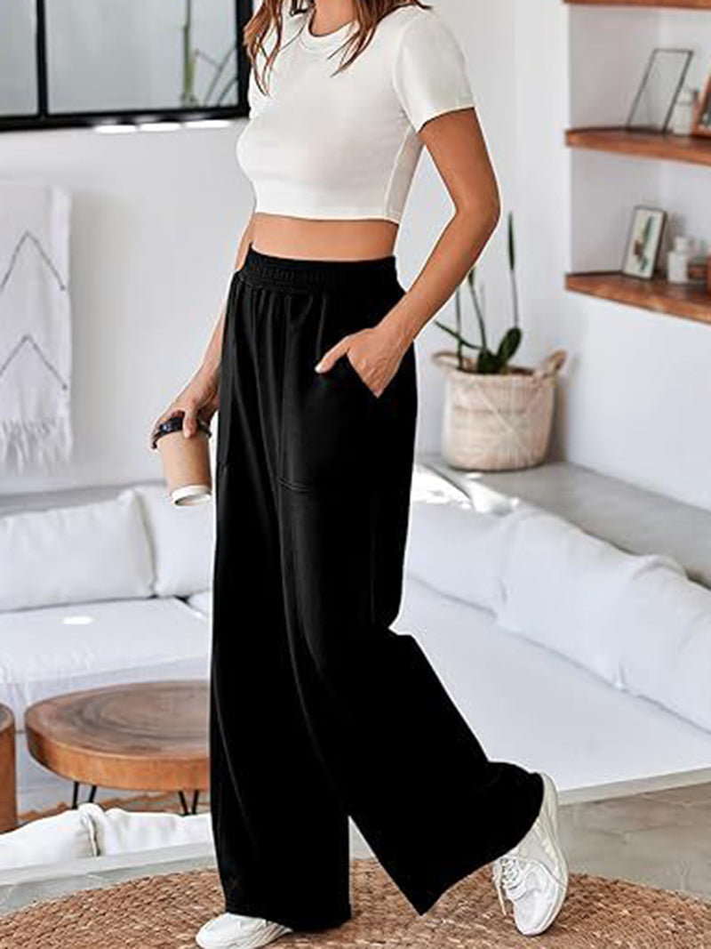 Wide-Leg High-Rise Pants