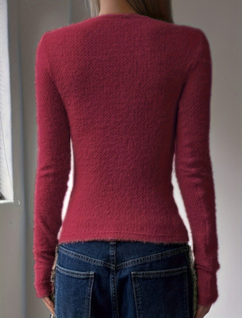 Fitted Long Sleeve Ribbed Top