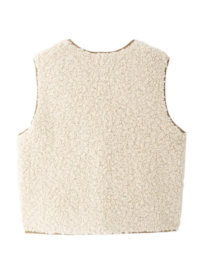 Fleece Sleeveless Crewneck Vest