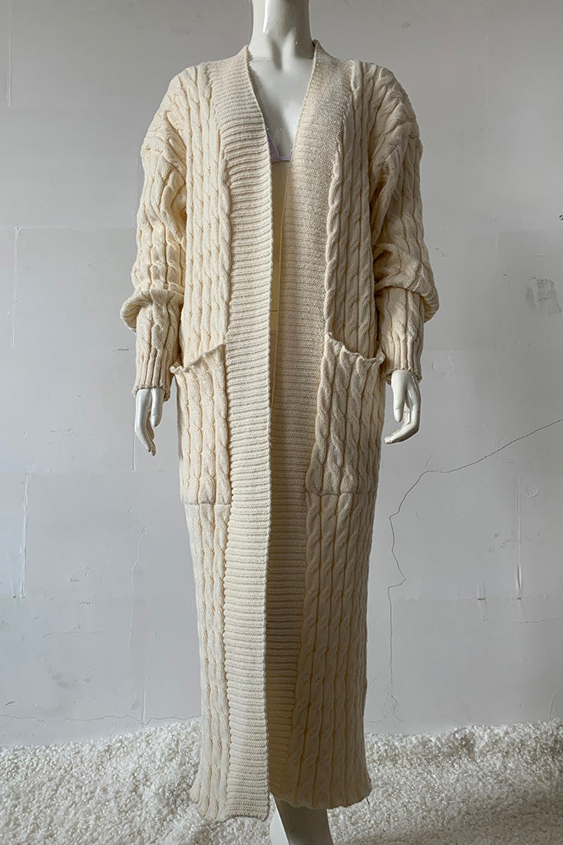 Longline Open-Front Cardigan Sweater