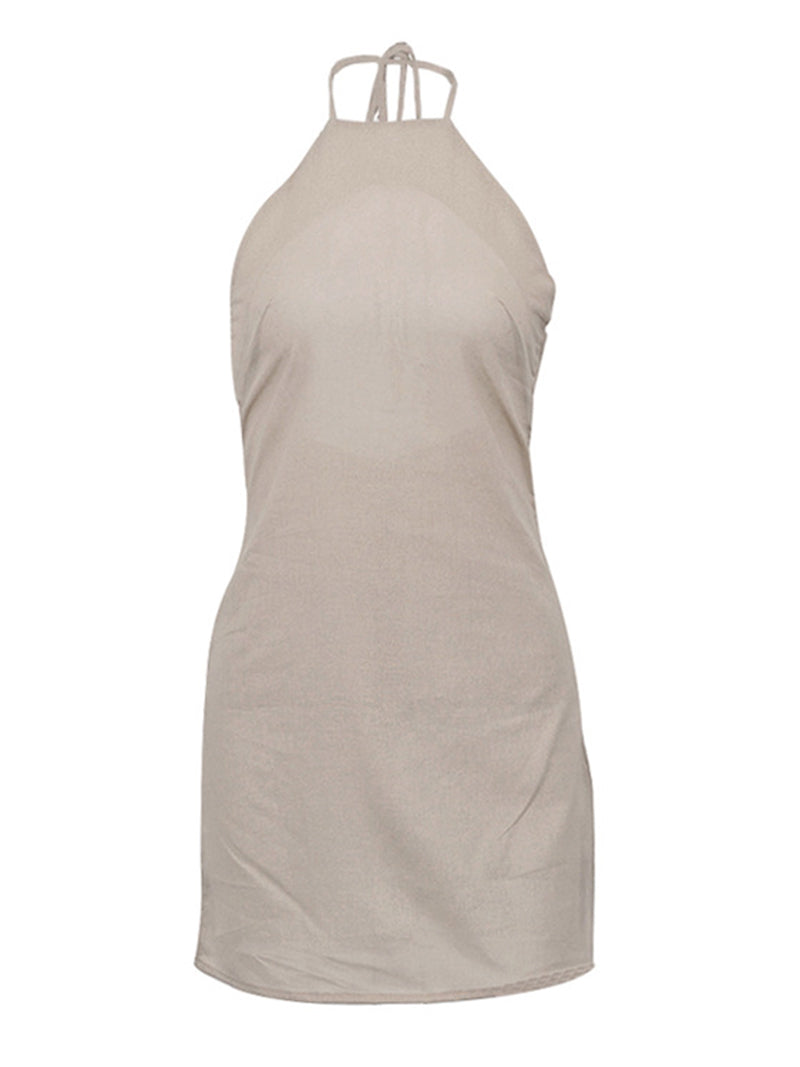 Halter Backless Mini Dress