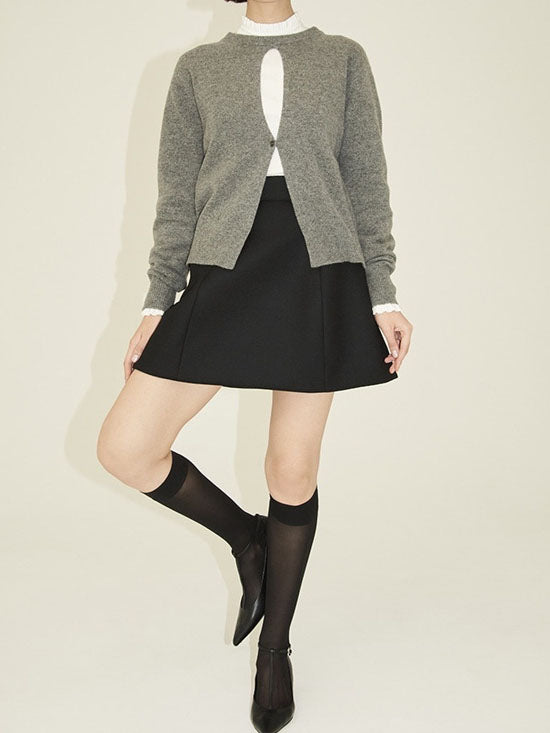 Cutout Cropped Cardigan