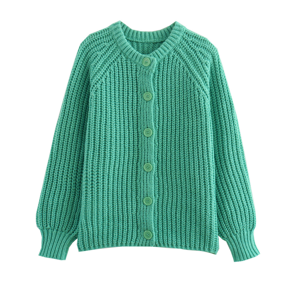 Solid Button-Front Cardigan