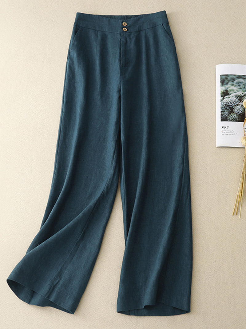 High-Waisted Wide-Leg Pants