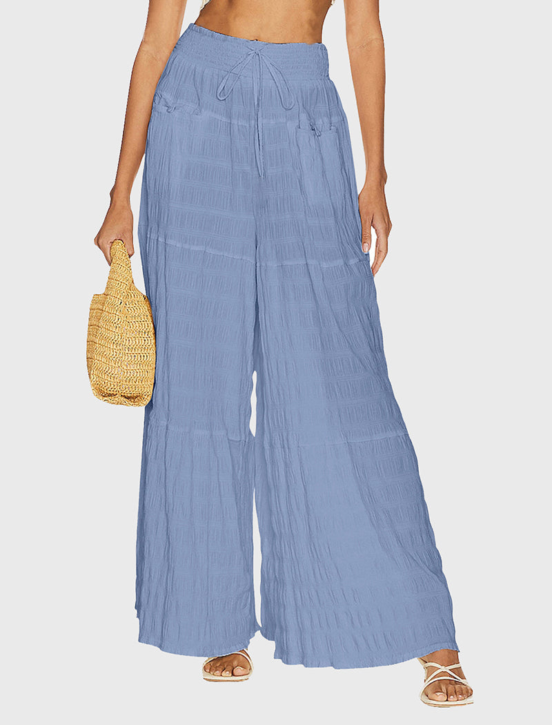 Drawstring Wide-Leg Pants
