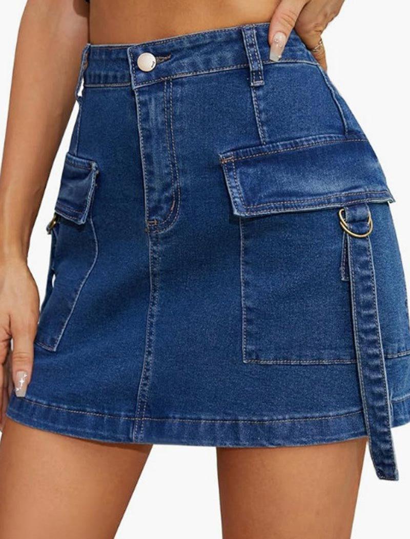 Low-Rise Cargo Pocket Mini Skirt