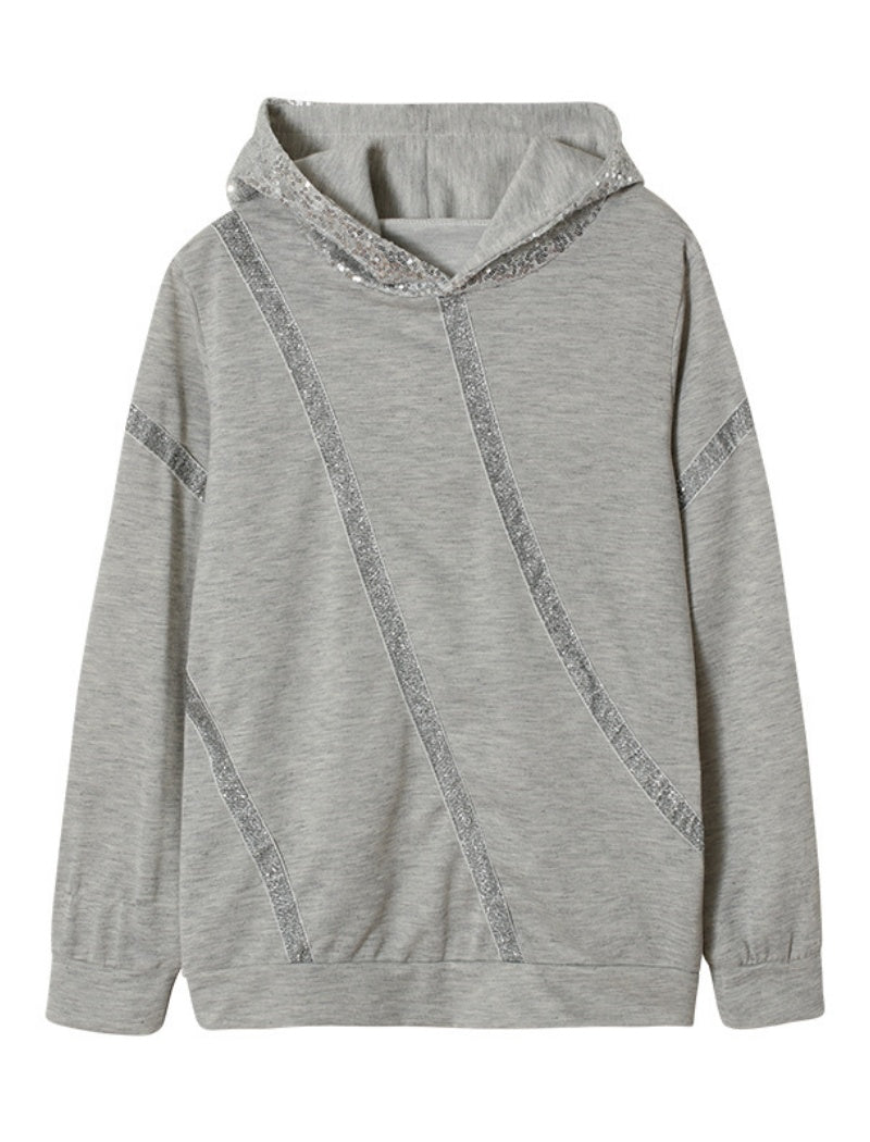 Sequin Graphic Oversized Hoodie