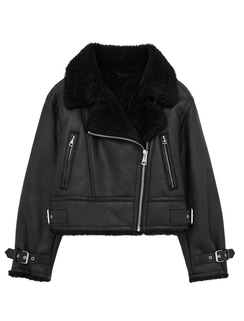 Fleece Lined Moto Jacket